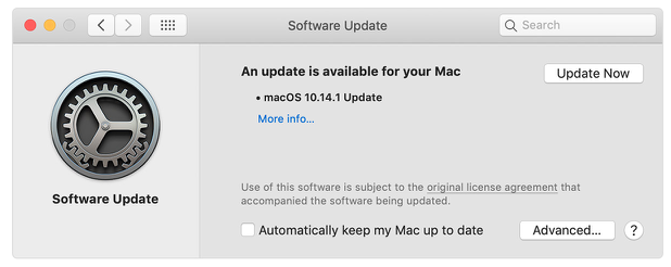 Why cant u update software on mac with latest version 2017
